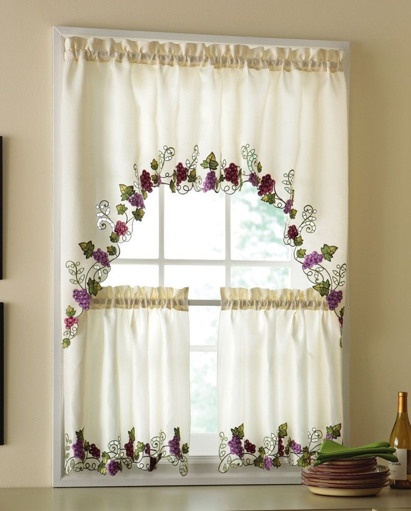 Tuscan Kitchen Curtains
 Tuscan Decor Grapevine and Grapes Kitchen Window Curtains