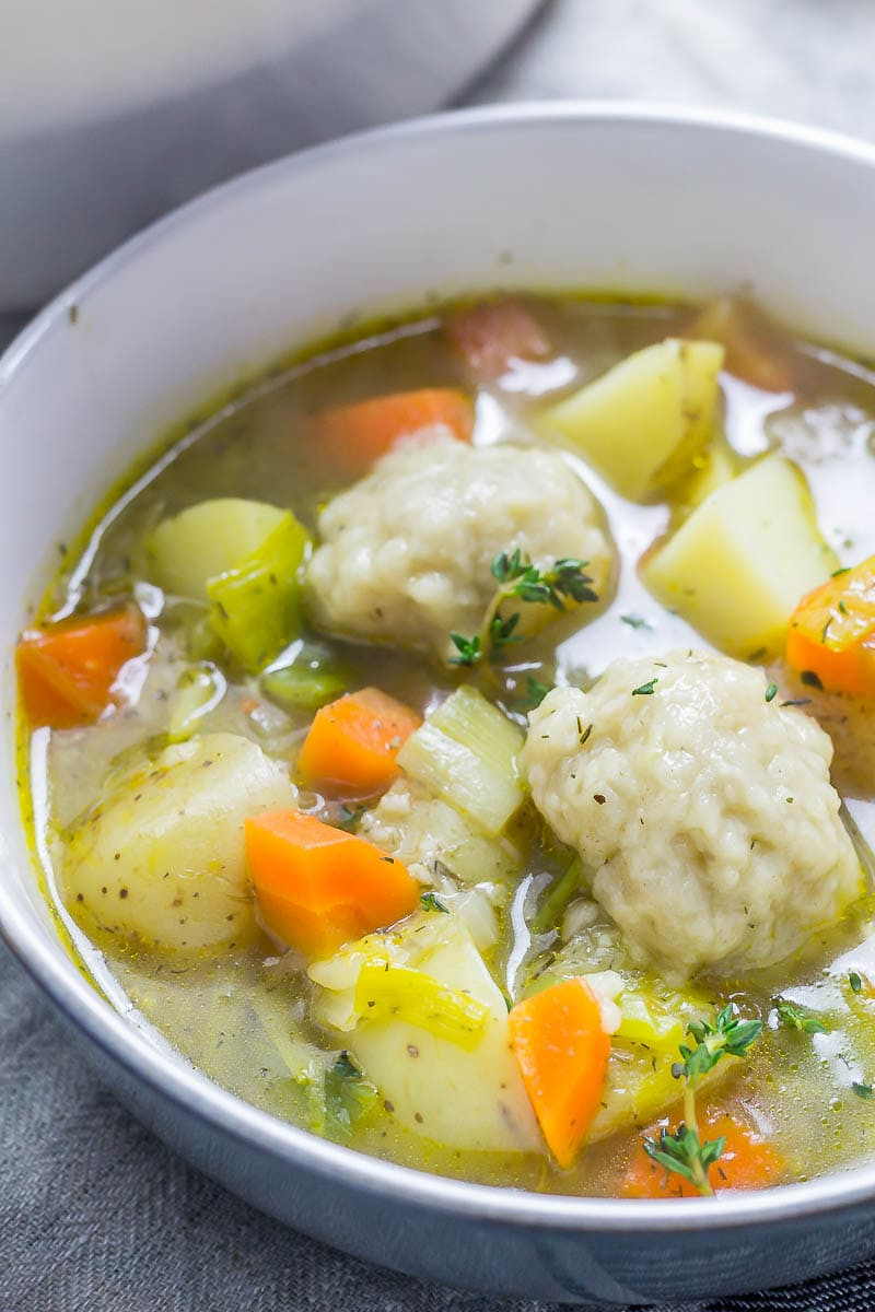 Vegan Soup Dumplings
 Ve able Soup with Ve arian Dumplings • The Cook Report