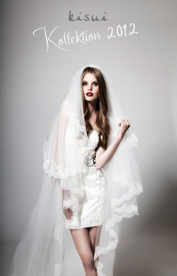 Veils For Short Wedding Dresses
 111 best images about Short Dress Long veil on Pinterest