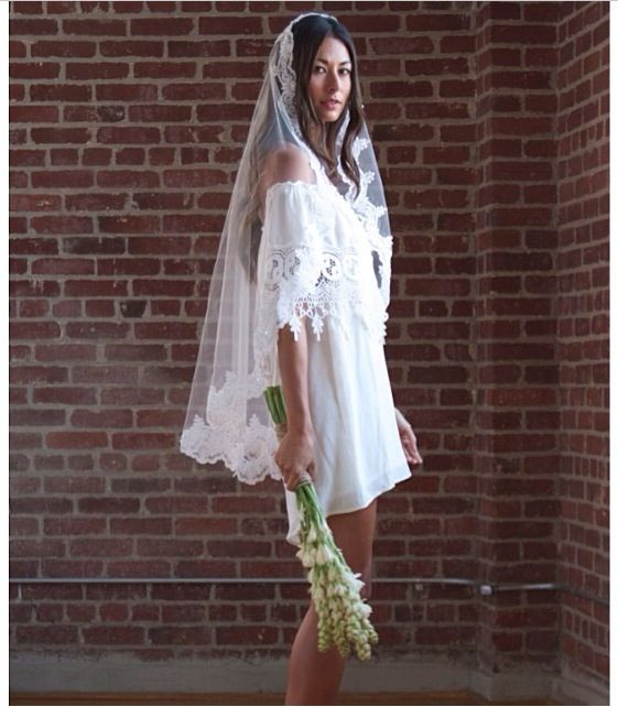 Veils For Short Wedding Dresses
 111 best images about Short Dress Long veil on Pinterest