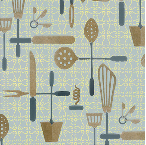 Vintage Kitchen Wallpaper
 Currently Craving Kitchen Utensil Graphic Patterns