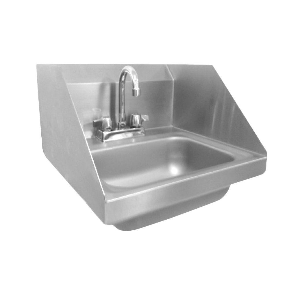 Wall Mounted Kitchen Sinks
 Wall Mount Stainless Steel 17 in 2 Hole Single Bowl