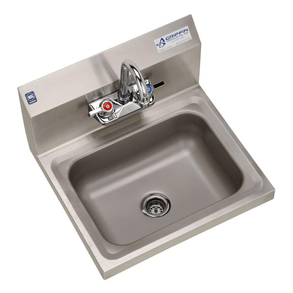 Wall Mounted Kitchen Sinks
 Griffin Products H30 Series Wall Mount Stainless Steel