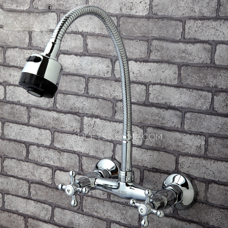 Wall Mounted Kitchen Sinks
 Old Full Rotatable Wall Mounted Kitchen Sink Faucet