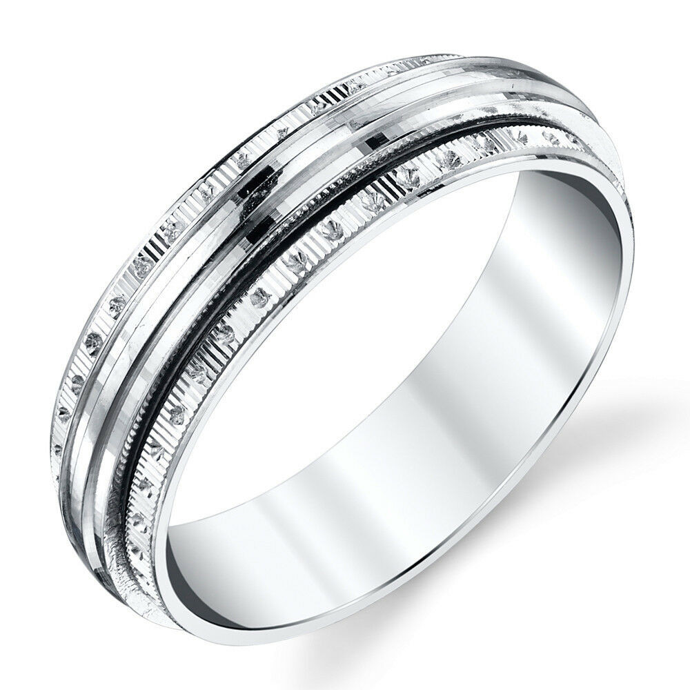 Wedding Bands Mens
 925 Sterling Silver Mens Wedding Band Ring fort Fit