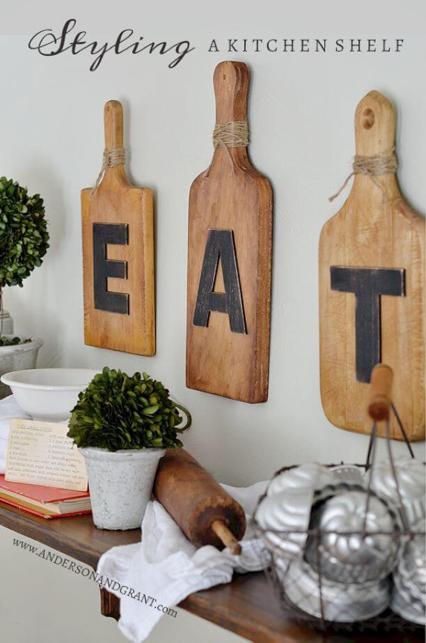 Wooden Kitchen Wall Art
 36 Best Kitchen Wall Decor Ideas and Designs for 2019