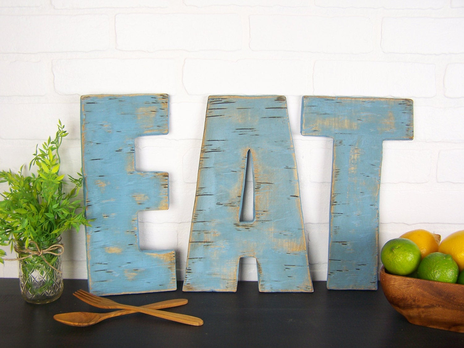 Wooden Kitchen Wall Art
 Rustic Eat Sign Wooden Eat Letters Kitchen Sign Farmhouse