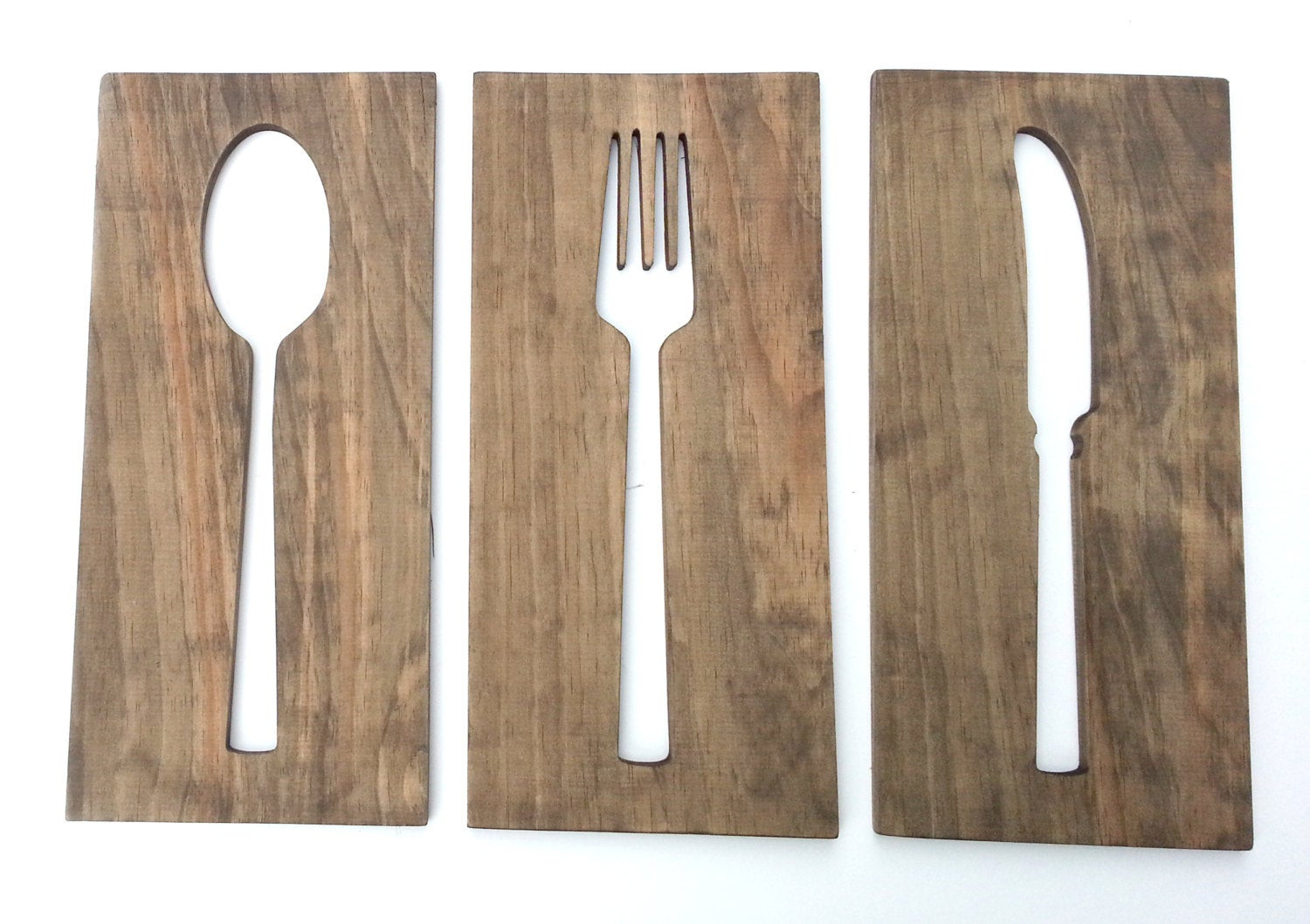 Wooden Kitchen Wall Art
 36 Kitchen Art Fork Spoon Knife Wooden Wall by
