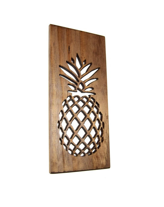 Wooden Kitchen Wall Art
 24 Pineapple Kitchen Art Wood Carving Modern by