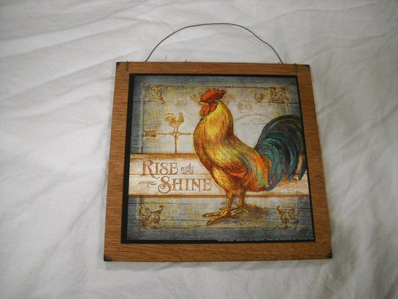 Wooden Kitchen Wall Art
 rise and shine rooster Wooden Kitchen Wall Art Sign Country