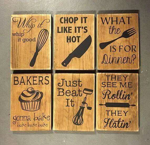 Wooden Kitchen Wall Art
 Kitchen Funnies must have