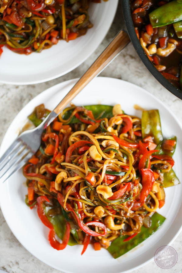 Zucchini Noodles Chicken Stir Fry
 Zucchini Noodle Cashew Stir Fry Table for Two