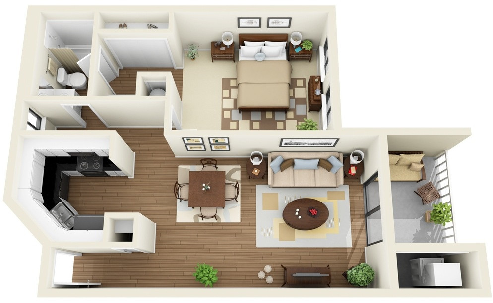 1 Bedroom Apartment Decor
 1 Bedroom Apartment House Plans