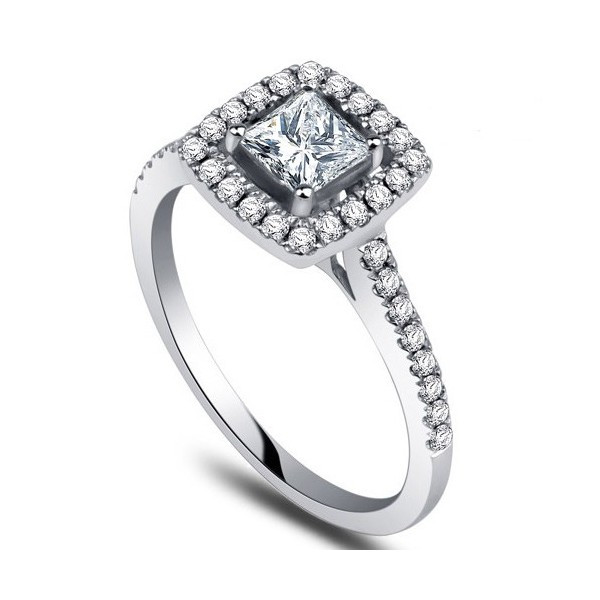1 Carat Princess Cut Diamond Engagement Ring
 Diamond Engagement Ring with 1 2 Carat Princess Cut
