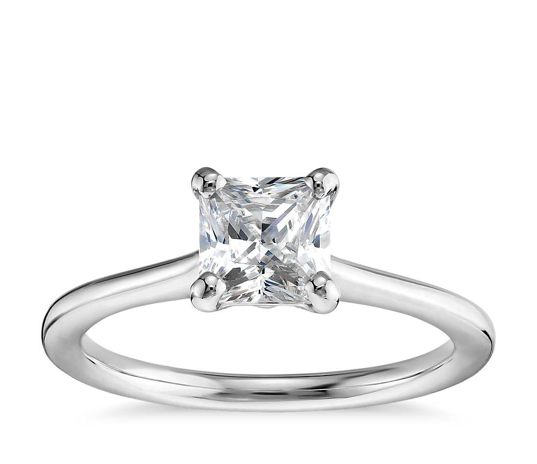 1 Carat Princess Cut Diamond Engagement Ring
 1 Carat Ready to Ship Princess Cut Petite Solitaire