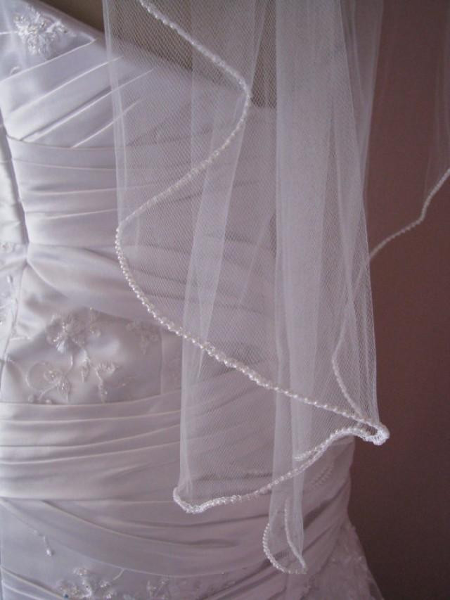 1 Tier Wedding Veil
 Wedding Veils Pearl Edge e Tier Wedding Veil