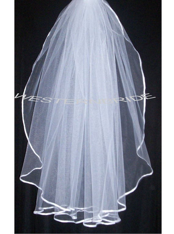 1 Tier Wedding Veil
 e tier Elegant Wedding Bridal veil White or by WESTERNBRIDE