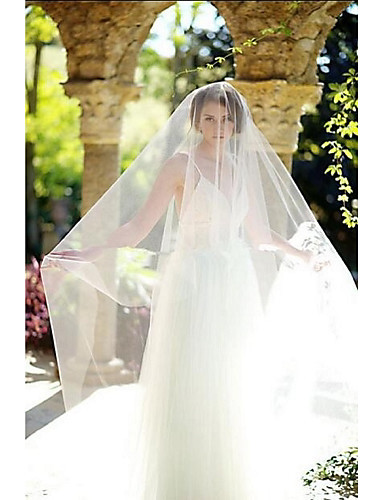 1 Tier Wedding Veil
 Wedding Veil e tier Blusher Veils Cathedral Veils Cut