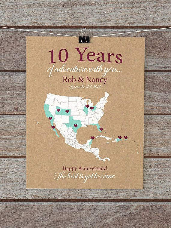 10 Year Anniversary Gift Ideas For Wife
 10 Year Anniversary Gifts 10th Anniversary Personalized