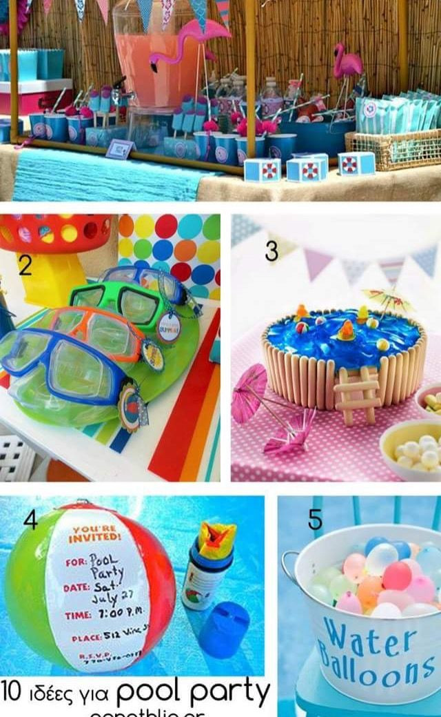 10 Year Old Pool Party Ideas
 Cute kids pool party idea Entertaining