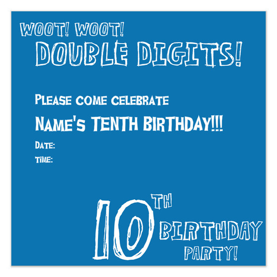 10th Birthday Party Invitations
 Quotes For Boys 10th Birthday QuotesGram