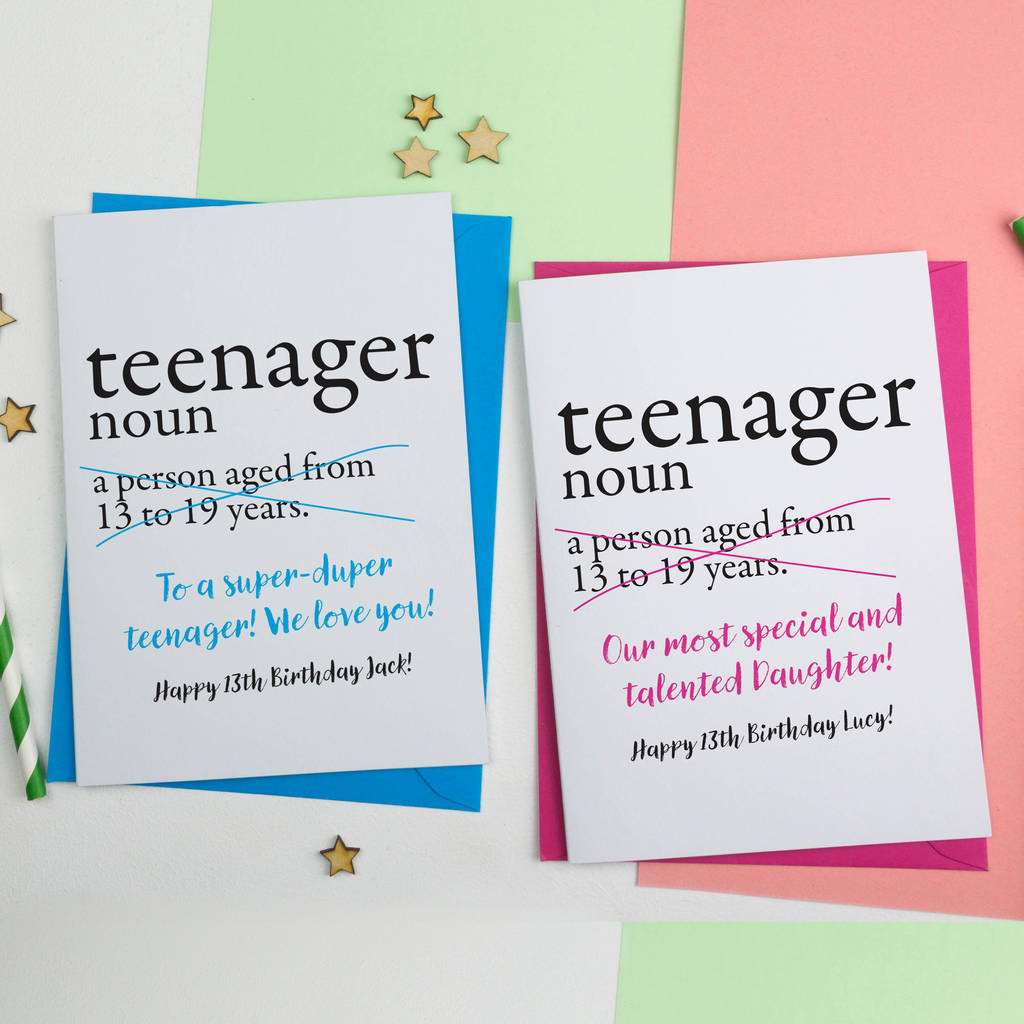 13Th Birthday Gift Ideas For Daughter
 13th birthday card personalised by a is for alphabet