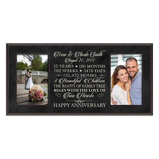 15 Year Wedding Anniversary Gifts
 Buy Personalized 15th Anniversary Frame Can be
