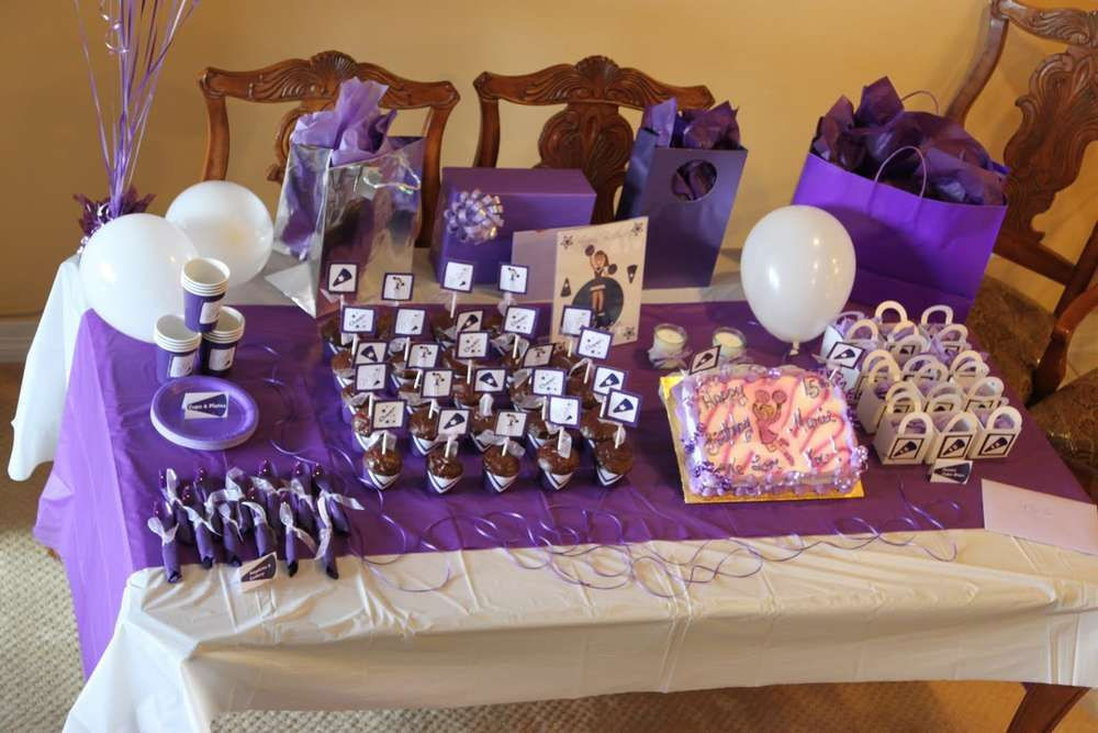 15Th Birthday Party Ideas Girl
 Purple Cheerleading 15th Birthday