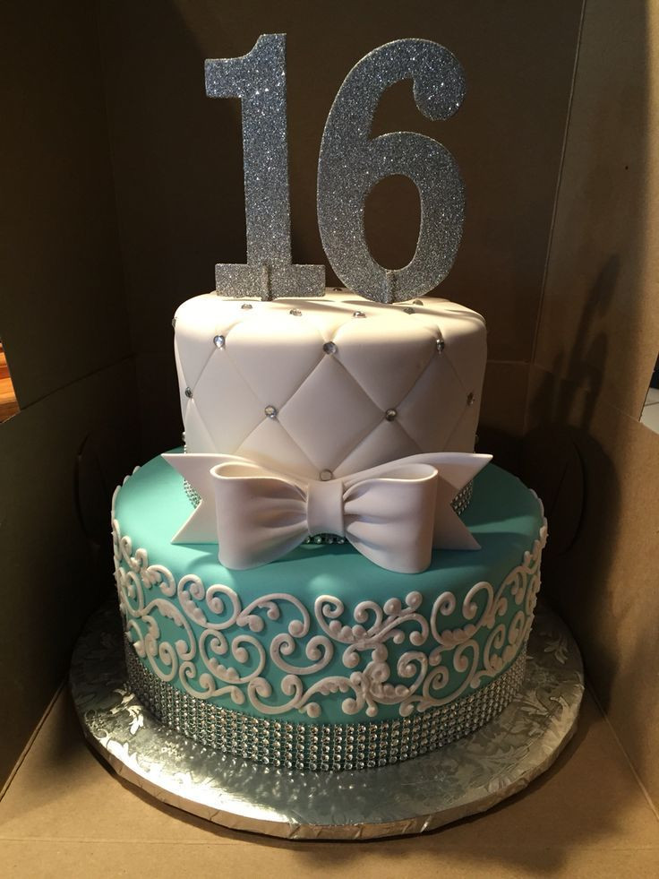 16th Birthday Cake Ideas
 Tiffany themed cake for a sweet 16 Cake by Anna Cakes