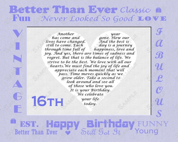 16Th Birthday Quotes For Daughter
 16th Birthday Quotes And Poems QuotesGram