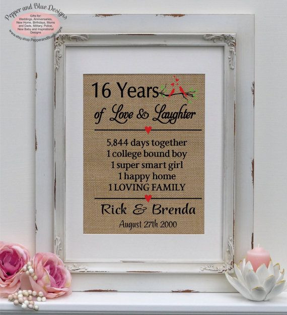 16Th Wedding Anniversary Quotes
 16th wedding anniversary ts 16 years by