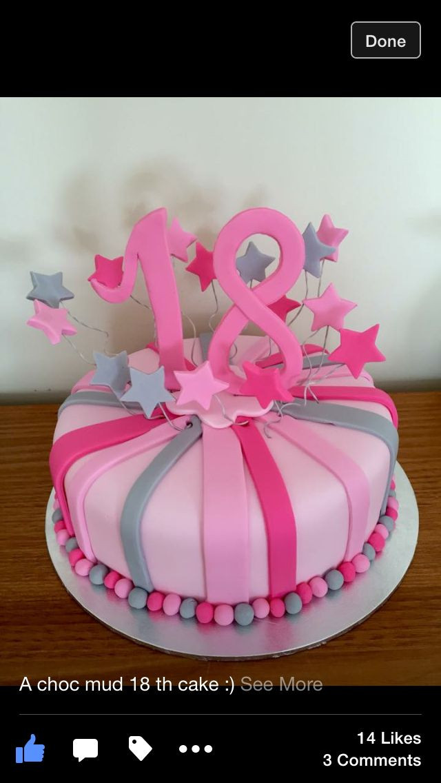 18 Year Old Birthday Cakes
 Pretty pink 18 th cake Minibakesandcakes