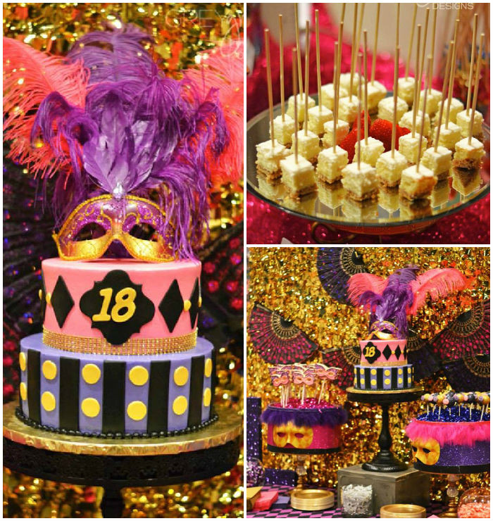 18 Year Old Birthday Party Ideas For Females
 Kara s Party Ideas Masquerade 18th Birthday Party
