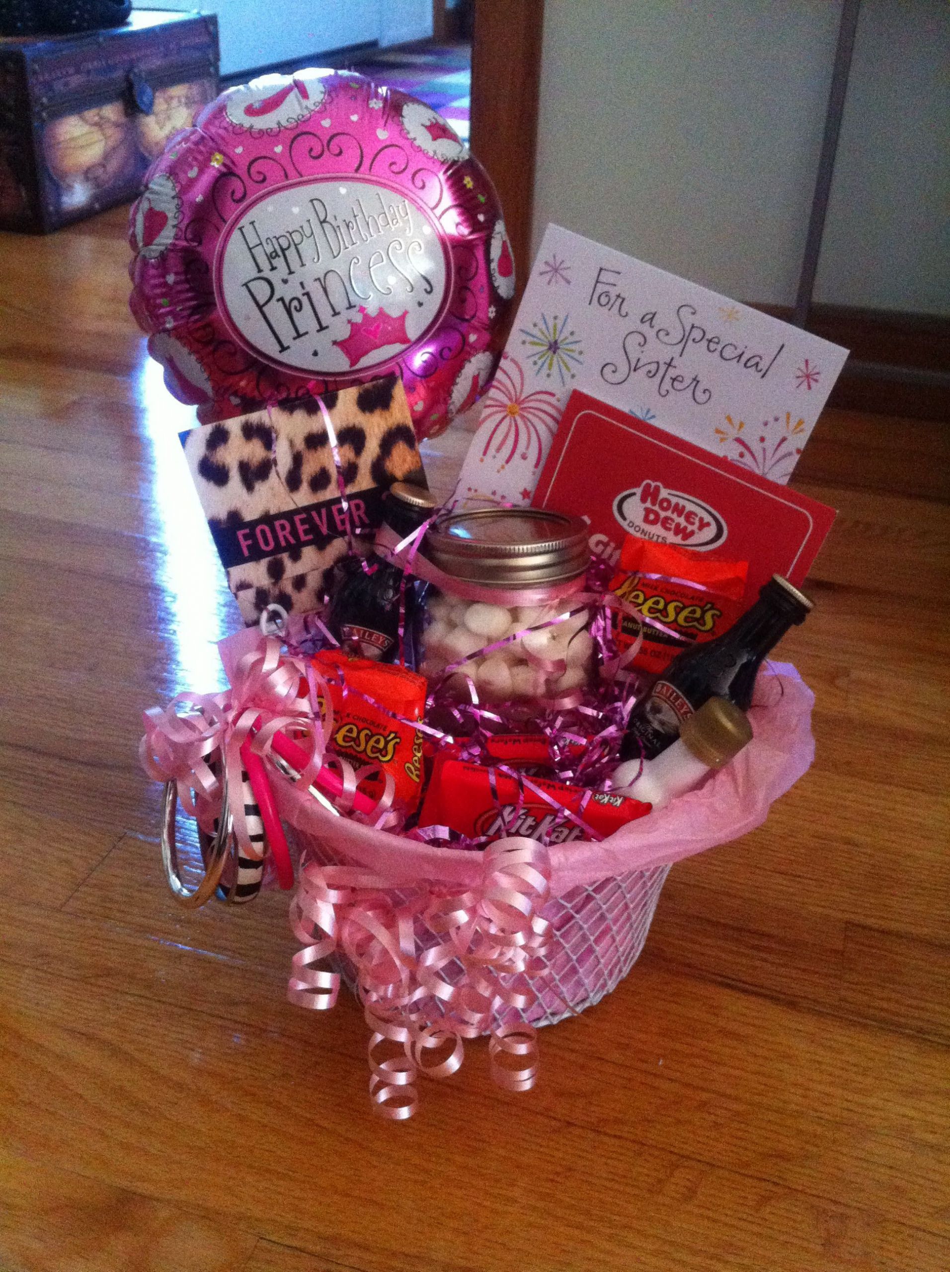 18Th Birthday Gift Ideas For Sister
 Happy Birthday Gift Basket I made this for my sister but