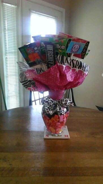 18Th Birthday Gift Ideas For Sister
 Candy bouquet for my sisters 18th birthday I put a few