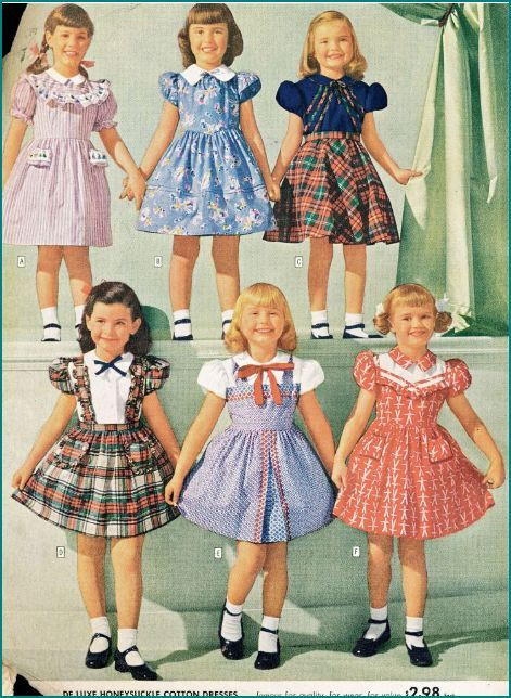 1960S Children Fashion
 1940 s fashion sears catalogue girls dresses