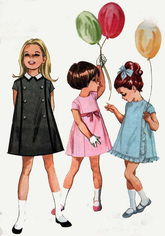 1960S Children Fashion
 1960s McCall s 7994 Cutest Mad Men Era Girl s Five by