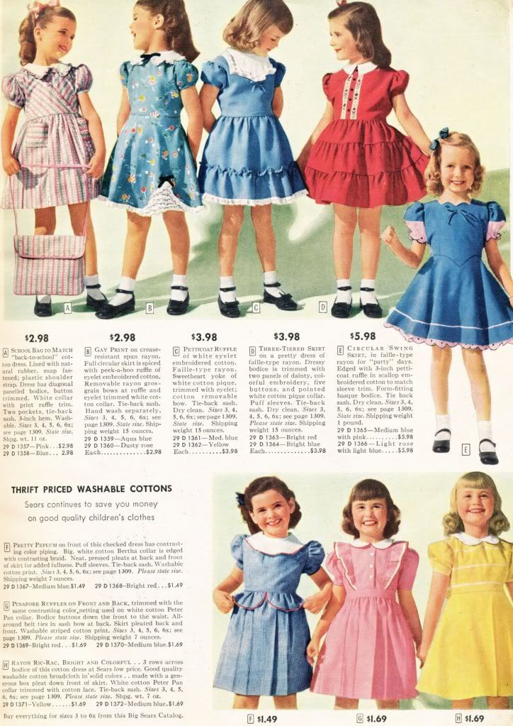 1960S Children Fashion
 what i found Sears Roebuck and Co Catalog from 1948
