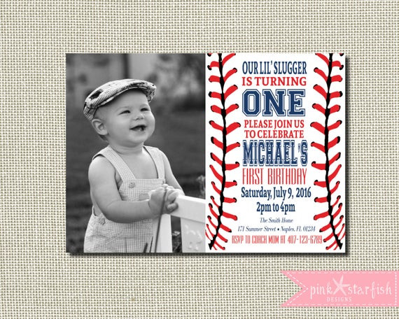 1st Birthday Baseball Invitations
 Baseball Invitation Baseball Birthday Invitation Baseball