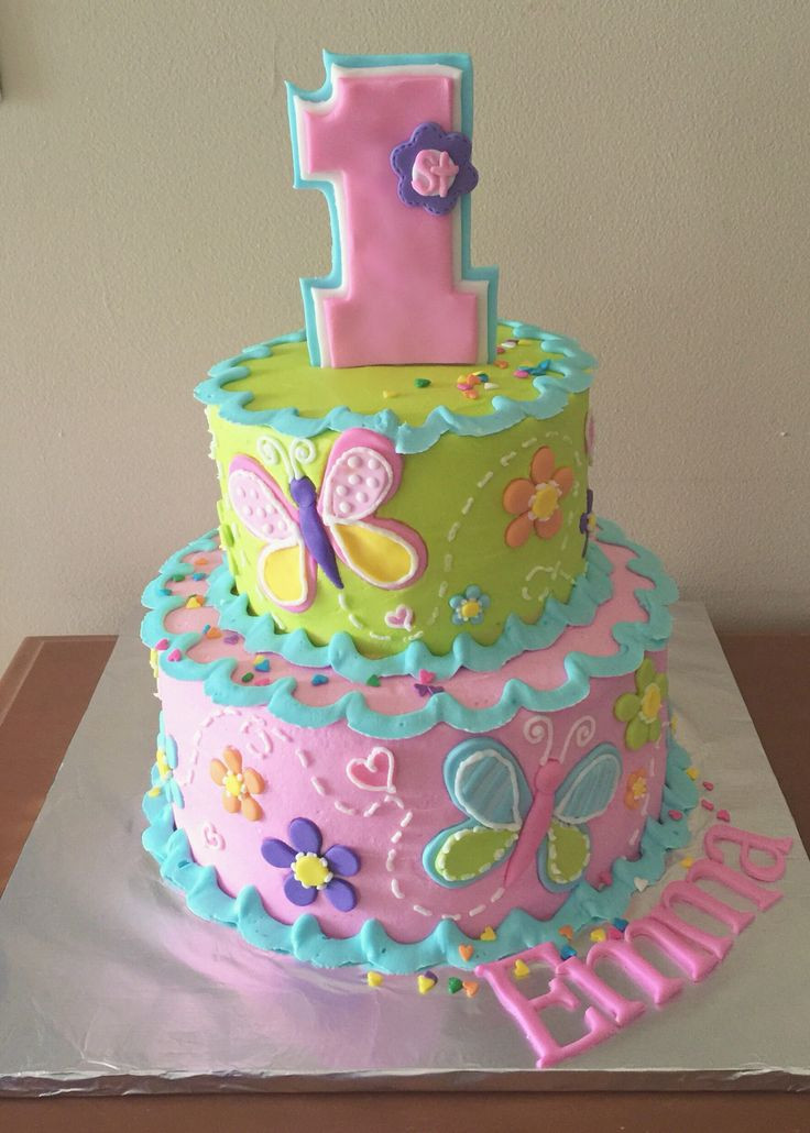 1st Birthday Cake For Girl
 1st birthday cake for a girl My Own Cakes