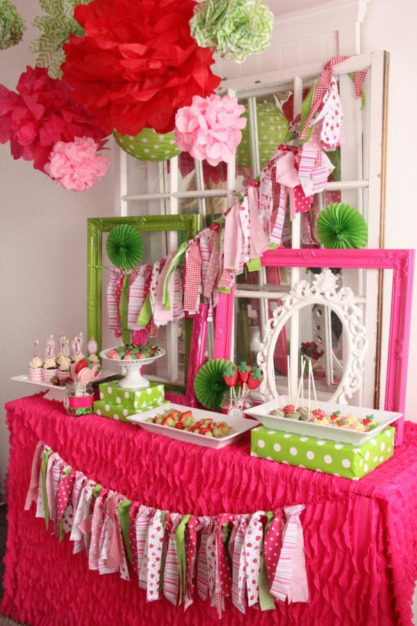 1St Birthday Party Ideas For Girls
 Kara s Party Ideas Strawberry 1st Birthday Party