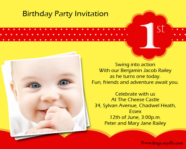 1st Birthday Party Invitation Wording
 1st Birthday Party Invitation Wording – Wordings and Messages