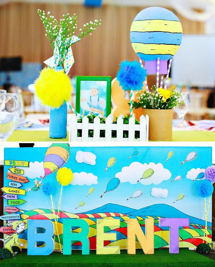 1st Birthday Party Places
 Playful "Oh the Places You ll Go" First Birthday Party