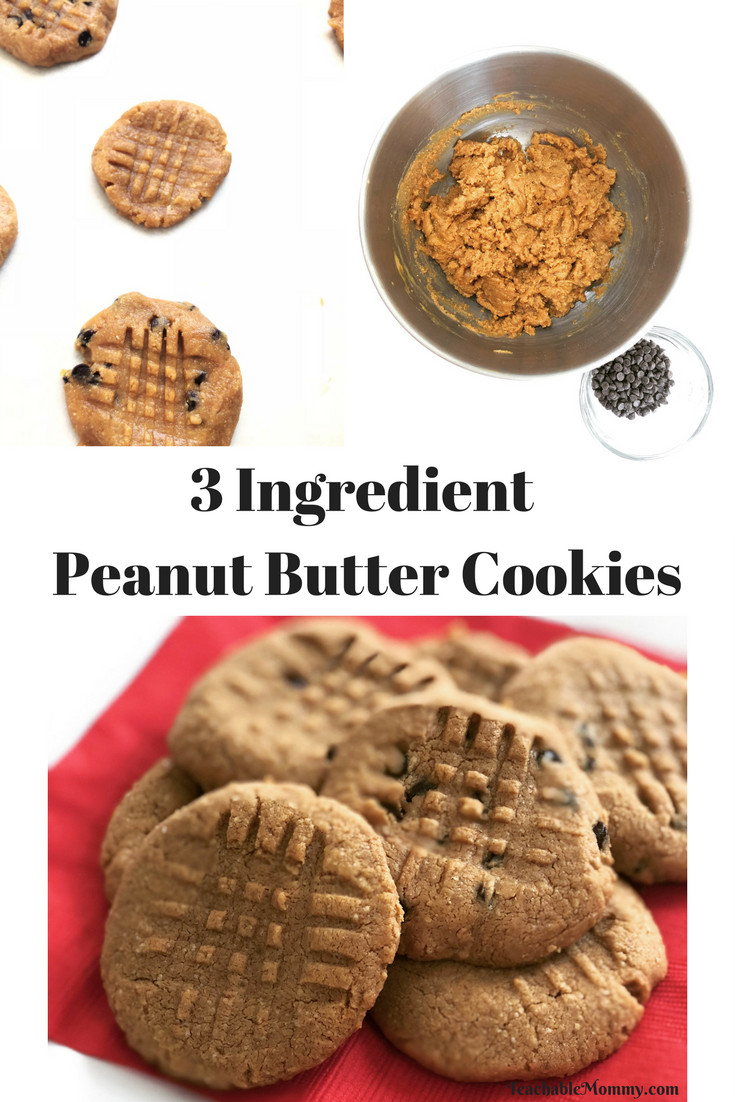 2 Ingredient Peanut Butter Cookies No Egg
 3 Ingre nt Peanut Butter Cookies Teachable Mommy
