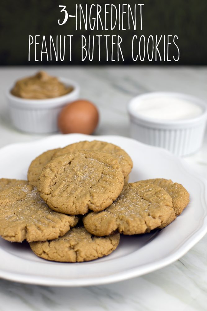 2 Ingredient Peanut Butter Cookies No Egg
 easy 3 ingre nt peanut butter cookie recipe momspark