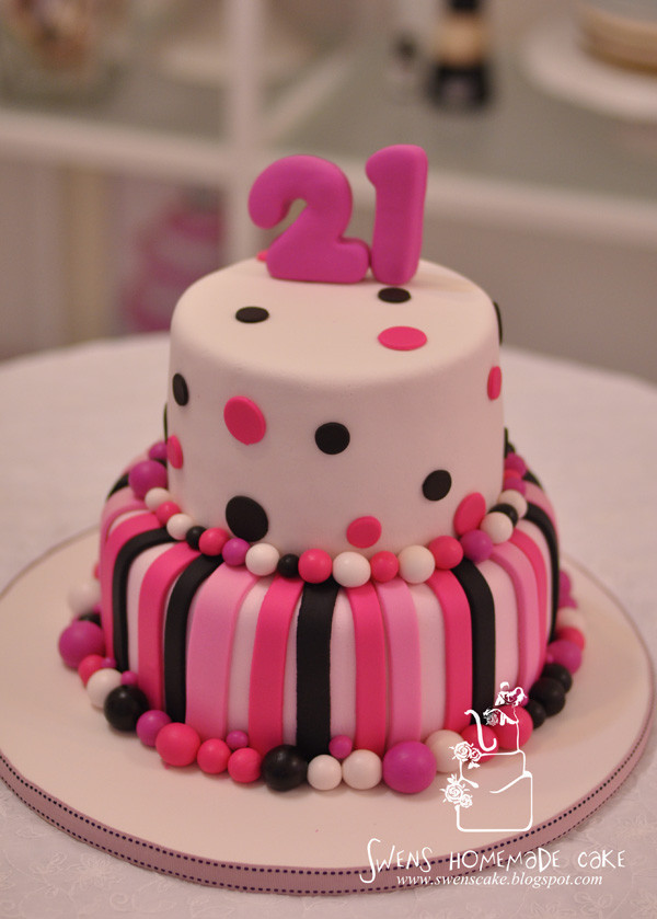 21st Birthday Cake
 Creative Custom made 21st Birthday Cake Pink Design
