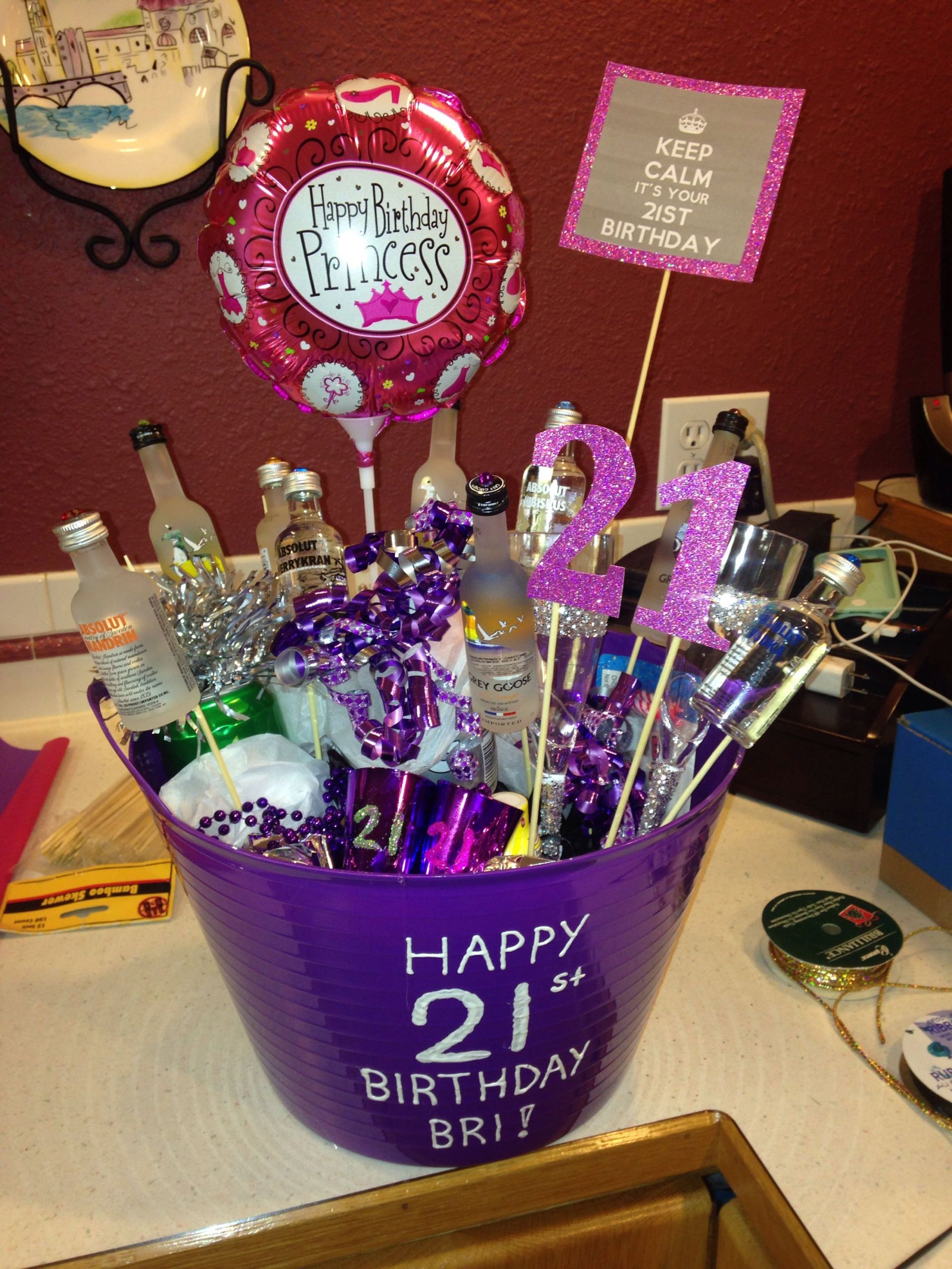 21st Birthday Gift Baskets For Her
 DIY 21st birthday bucket
