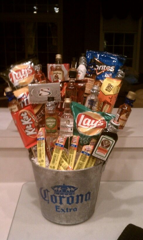 21St Birthday Gift Ideas For Brother
 21st birthday t Small liquor bottles and snacks