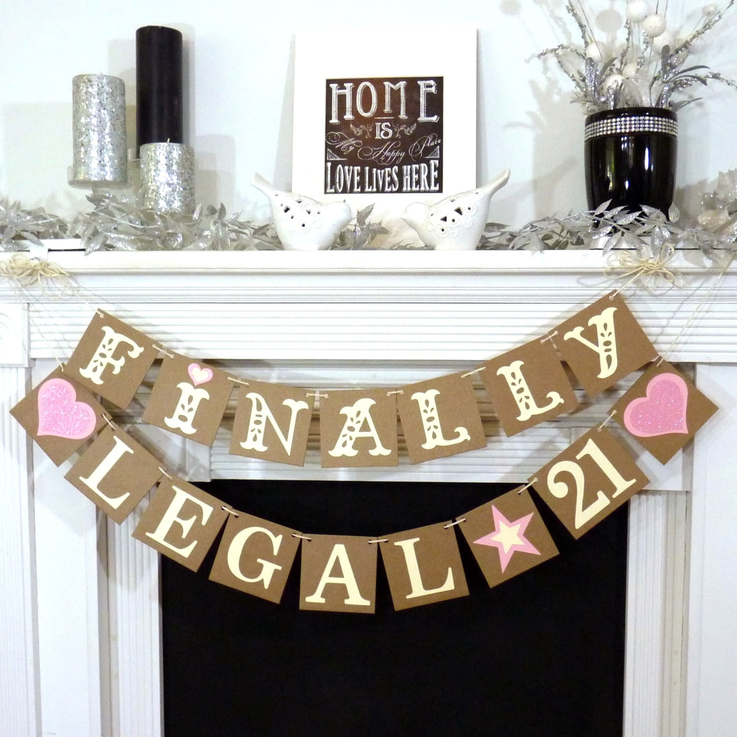 21st Birthday Party Decorations
 Finally Legal 21 Happy 21st Birthday Birthday Party Banner