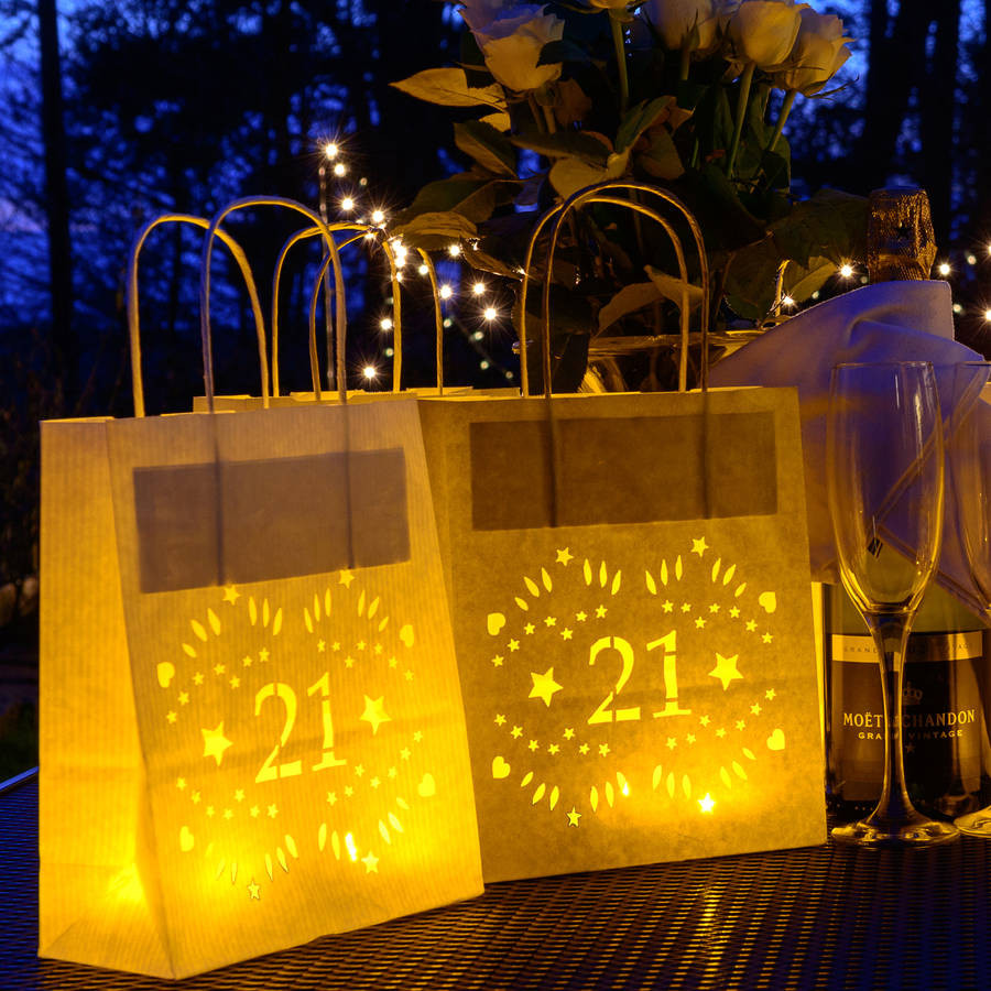 21st Birthday Party Decorations
 21st birthday paper lantern bag party decoration by